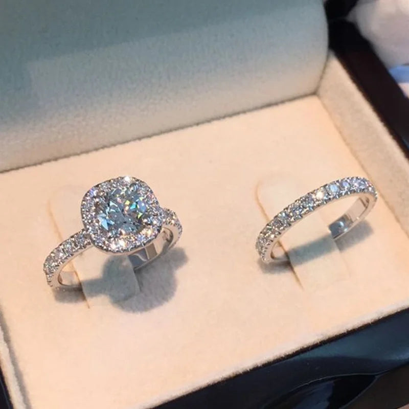 Princess Wedding Ring Set